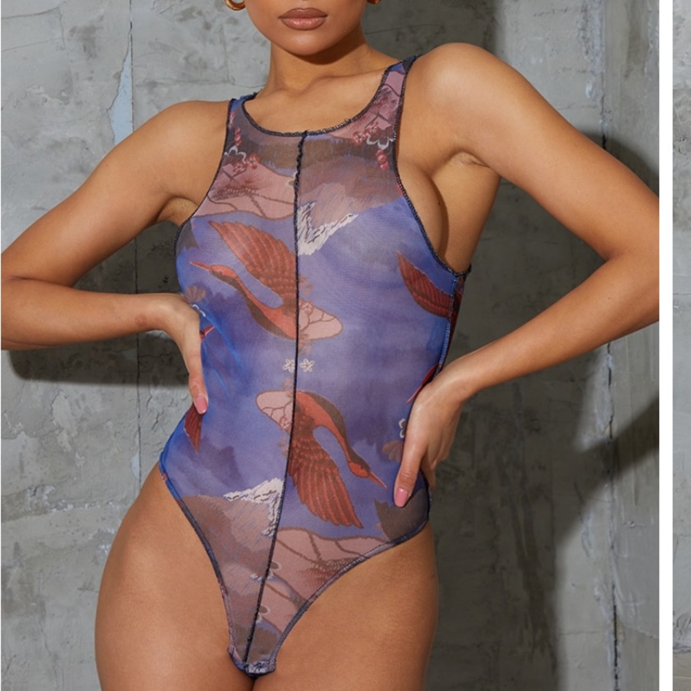Printed mesh bodysuit